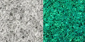 (image for) TOHO 8/o Round Seed Bead-Glow in the Dark-Crystal / Glow Green