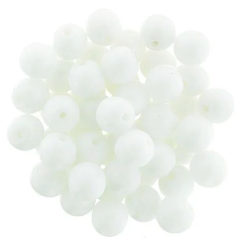 (image for) Czech 6mm Round-Opaque White