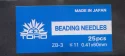 (image for) TOHO Beading Needle #11 (0.41x60mm) * 25 Needles #ZB-3