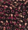 (image for) TOHO 11/o Round-Raspberry Lined Olivine. 11T2204