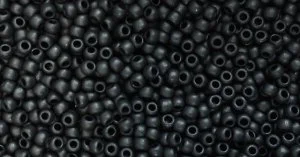 (image for) TOHO 8/o Round Seed Bead. Semi-Glazed Black. 8T2612F