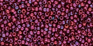(image for) TOHO 11/o Round-Cranberry Gold Luster Matte. 11T332F