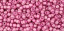 (image for) TOHO Size 11/o Round-Dark Pink Lined Topaz Matte. 11T959F