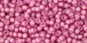 (image for) TOHO Size 11/o Round-Dark Pink Lined Topaz Matte. 11T959F