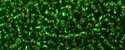 (image for) TOHO 11/o Round-Bright Green Silver Lined. 11T27B