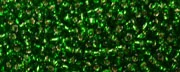 (image for) TOHO 11/o Round-Bright Green Silver Lined. 11T27B