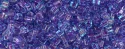 (image for) TOHO Size 11/o Triangle Shape Seed Bead-Purple Lined Aqua Transparent