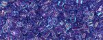 (image for) TOHO Size 11/o Triangle Shape Seed Bead-Purple Lined Aqua Transparent