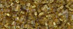 (image for) TOHO Size 11/o Triangle Shape Seed Bead-Dark Bronze Lined Topaz Rainbow