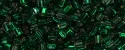 (image for) TOHO Size 11/o Triangle Shape Seed Bead-Emerald Green Silver Lined
