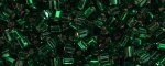 (image for) TOHO Size 11/o Triangle Shape Seed Bead-Emerald Green Silver Lined