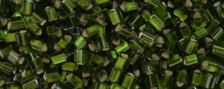(image for) TOHO Size 11/o Triangle Shape Seed Bead-Olivine Silver Lined Matte