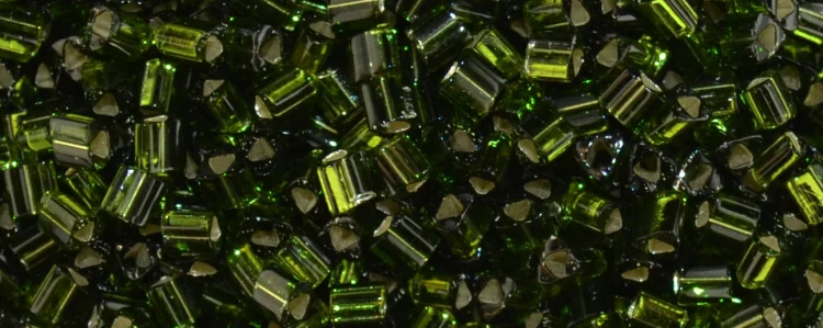 (image for) TOHO Size 11/o Triangle Shape Seed Bead-Olivine Silver Lined