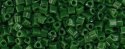 (image for) TOHO Size 11/o Triangle Shape Seed Bead-Forest Green Opaque