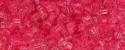 (image for) TOHO Size 11/o Triangle Shape Seed Bead-Neon Pink Lined Crystal Transparent