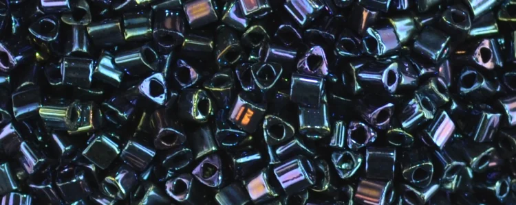 (image for) TOHO Size 11/o Triangle Shape Seed Bead-Navy Blue Iris Metallic