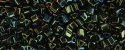 (image for) TOHO Size 11/o Triangle Shape Seed Bead-Green Iris Metallic