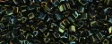 (image for) TOHO Size 11/o Triangle Shape Seed Bead-Green Iris Metallic