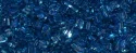 (image for) TOHO Size 11/o Triangle Shape Seed Bead-Dark Blue Lined Aqua Transparent