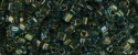 (image for) TOHO Size 11/o Triangle Shape Seed Bead-Bronze Lined Aqua Transparent