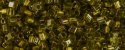 (image for) TOHO Size 11/o Triangle Shape Seed Bead-Bronze Lined Peridot Transparent