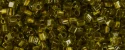 (image for) TOHO Size 11/o Triangle Shape Seed Bead-Bronze Lined Peridot Transparent