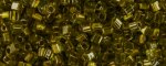 (image for) TOHO Size 11/o Triangle Shape Seed Bead-Bronze Lined Peridot Transparent