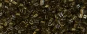 (image for) TOHO Size 11/o Triangle Shape Seed Bead-Bronze Lined Black Diamond Transparent