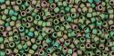 (image for) TOHO 15/o Round Seed Bead-Green Iris Metallic Matte. 15T707