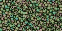(image for) TOHO 15/o Round Seed Bead-Green Iris Metallic Matte. 15T707