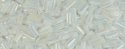 (image for) TOHO Size 1.5 Bugle Bead-White Opaque Rainbow