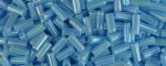 (image for) TOHO Size 1/2 Bugle Bead. 2mm Length-Light Blue Opaque Rainbow