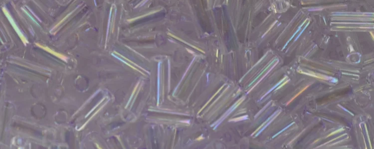 (image for) TOHO Size 1/2 Bugle Bead. 2mm Length-Ultra Light Amethyst Rainbow