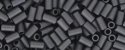 (image for) TOHO Size 1 Bugle Bead. 3mm Length-Gunmetal Metallic Matte