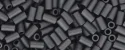(image for) TOHO Size 1 Bugle Bead. 3mm Length-Gunmetal Metallic Matte