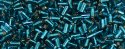 (image for) TOHO Size 1 Bugle Bead. 3mm Length-Blue Zircon Silver Lined