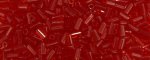 (image for) TOHO Size 1 Bugle Bead. 3mm Length-Ruby Transparent