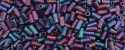 (image for) TOHO Size 1/2 Bugle Bead. 2mm Length-Dark Purple Iris Metallic Matte