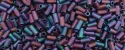 (image for) TOHO Size 1/2 Bugle Bead. 2mm Length-Dark Purple Iris Metallic Matte