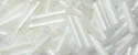 (image for) TOHO Size 3 Bugle Bead. 9mm Length-White Opaque Luster