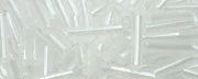 (image for) TOHO Size 3 Bugle Bead. 9mm Length-White Ceylon Pearl