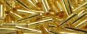(image for) TOHO Size 3 Bugle Bead. 9mm Length-Light Topaz Silver Lined