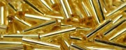 (image for) TOHO Size 3 Bugle Bead. 9mm Length-Light Topaz Silver Lined