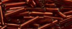 (image for) TOHO Size 3 Bugle Bead. 9mm Length-Dark Ruby Silver Lined