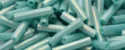 (image for) TOHO Size 3 Bugle Bead. 9mm Length-Turquoise Opaque Rainbow