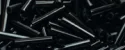 (image for) TOHO Size 3 Bugle Bead. 9mm Length-Jet Black Opaque