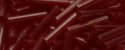 (image for) TOHO Size 3 Bugle Bead. 9mm Length-Dark Ruby Transparent