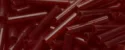 (image for) TOHO Size 3 Bugle Bead. 9mm Length-Dark Ruby Transparent