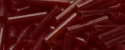 (image for) TOHO Size 3 Bugle Bead. 9mm Length-Dark Ruby Transparent