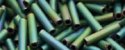 (image for) TOHO Size 3 Bugle Bead. 9mm Length-Teal Iris Metallic Matte